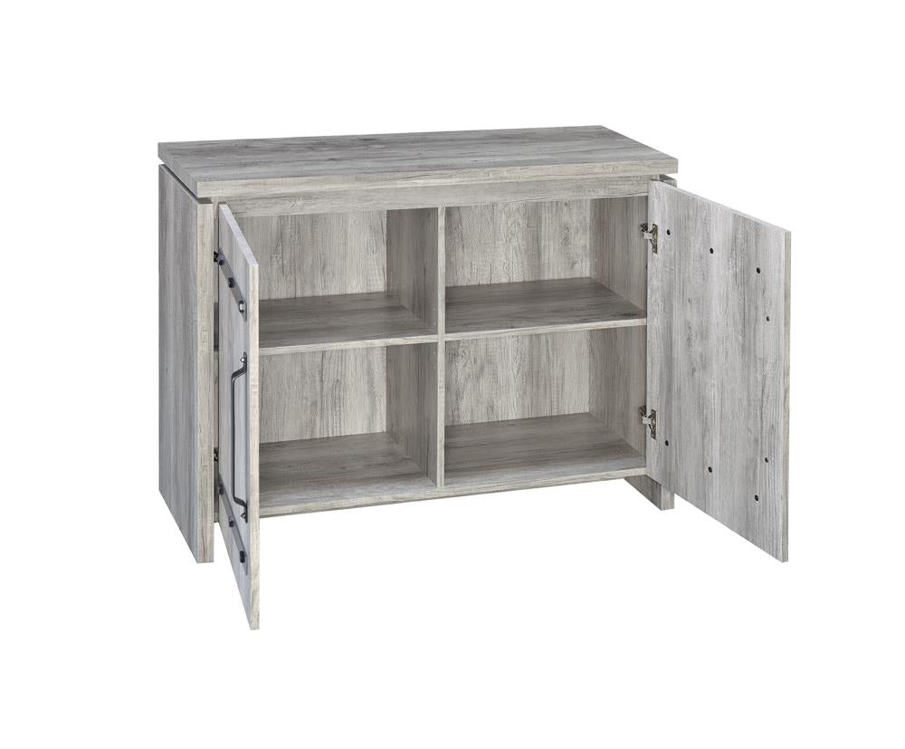 Enoch 2-door Accent Cabinet Grey Driftwood - 950785 - Luna Furniture