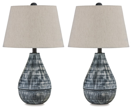 Erivell Taupe/Black Table Lamp (Set of 2) - L204494 - Luna Furniture