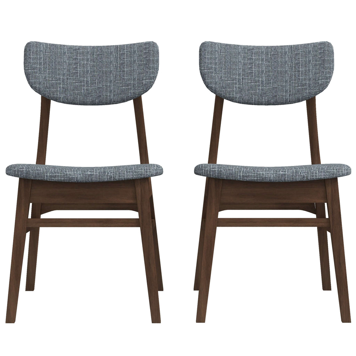 Eula Mid-Century Modern Dark Grey Dining Chair (Set of 2) - AFC00021 - Luna Furniture