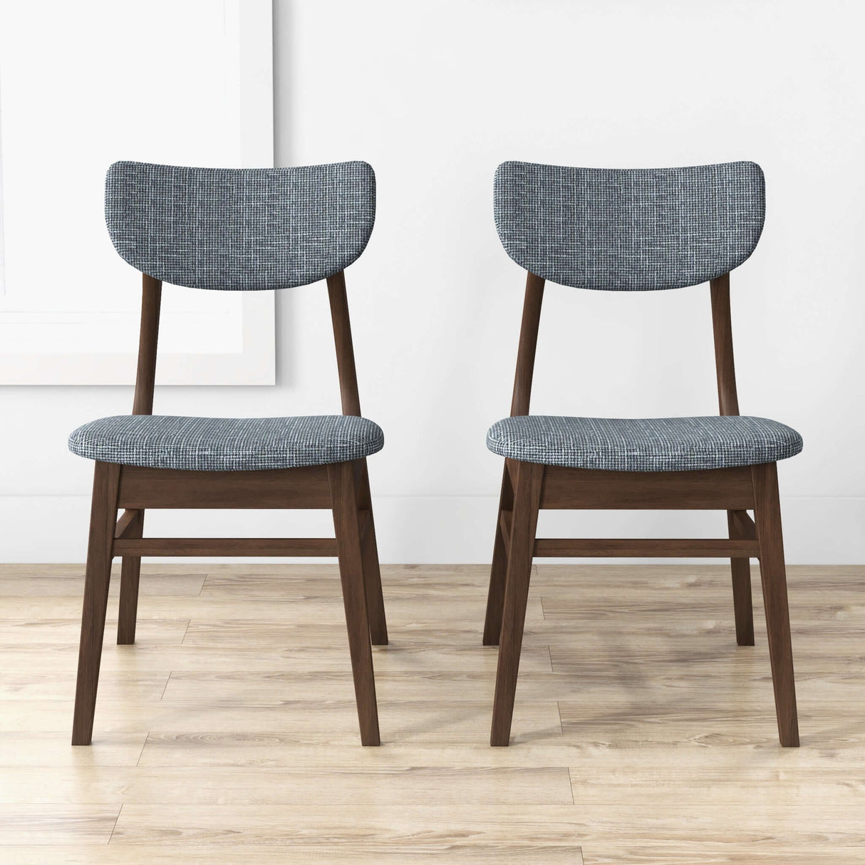 Eula Mid-Century Modern Dark Grey Dining Chair (Set of 2) - AFC00021 - Luna Furniture