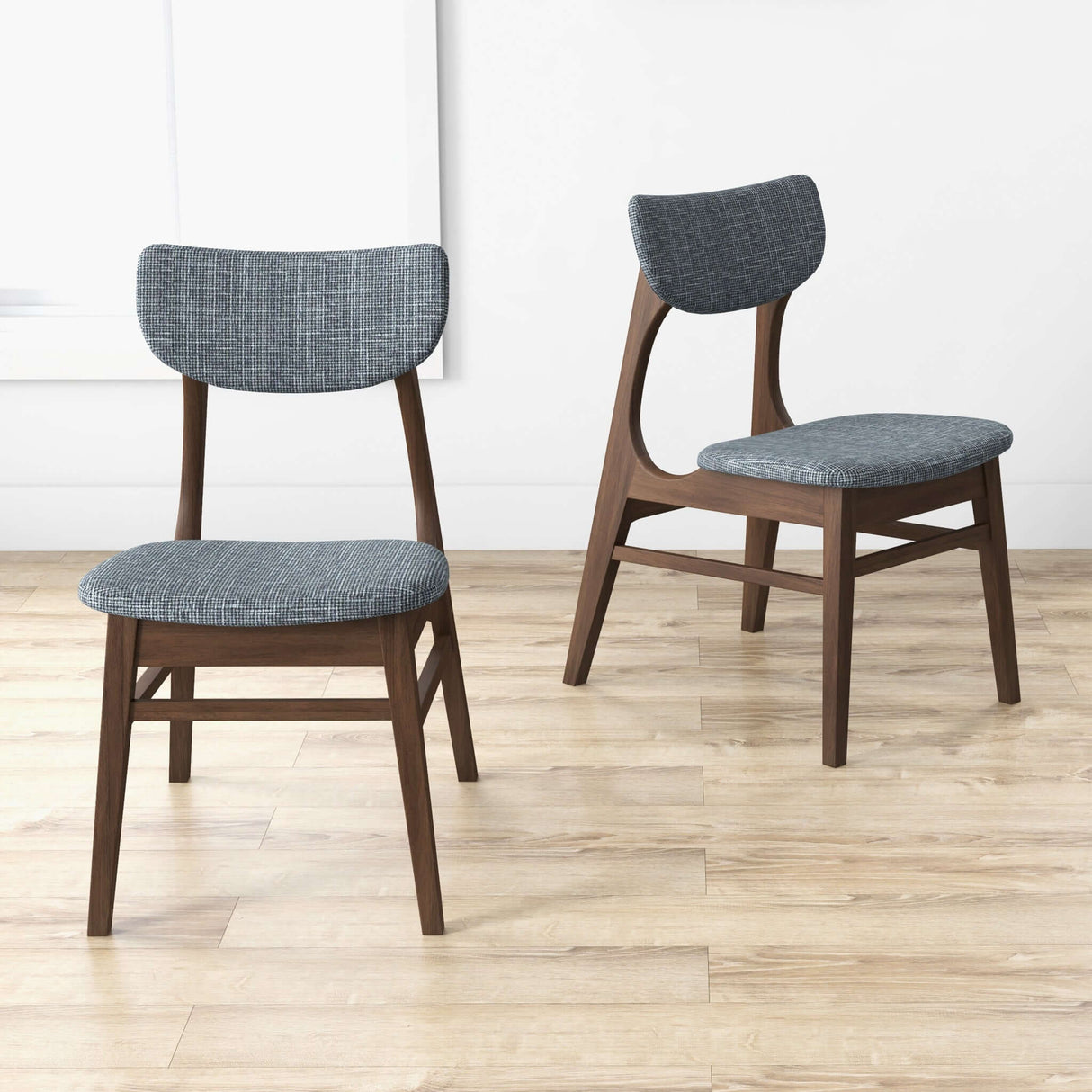 Eula Mid-Century Modern Dark Grey Dining Chair (Set of 2) - AFC00021 - Luna Furniture