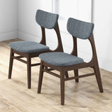 Eula Mid-Century Modern Dark Grey Dining Chair (Set of 2) - AFC00021 - Luna Furniture