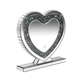 Euston Silver Heart Shape Table Mirror from Coaster - Luna Furniture