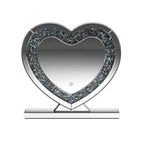 Euston Silver Heart Shape Table Mirror from Coaster - Luna Furniture