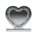 Euston Silver Heart Shape Table Mirror from Coaster - Luna Furniture