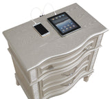 Evangeline 3-Drawer Nightstand Silver Oak from Coaster - Luna Furniture