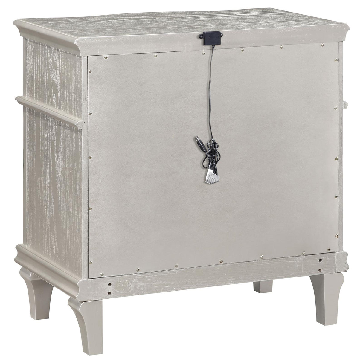 Evangeline 3-Drawer Nightstand Silver Oak from Coaster - Luna Furniture