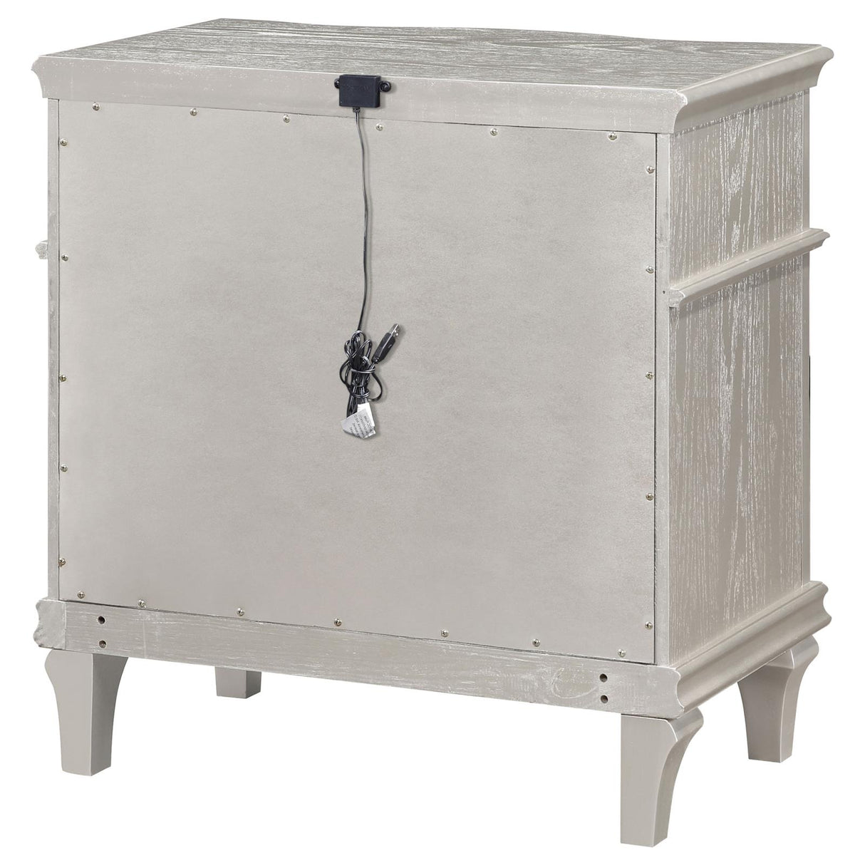 Evangeline 3-Drawer Nightstand Silver Oak from Coaster - Luna Furniture