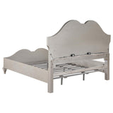 Evangeline 4-piece Upholstered Platform Eastern King Bedroom Set Ivory and Silver Oak - 223391KE-S4 - Luna Furniture