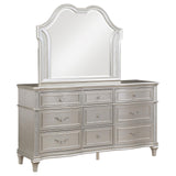 Evangeline 9-drawer Dresser with Mirror Silver Oak from Coaster - Luna Furniture