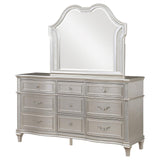 Evangeline 9-drawer Dresser with Mirror Silver Oak from Coaster - Luna Furniture