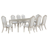 Evangeline Ivory/Silver Oak 9-Piece Dining Set with Extension Leaf from Coaster - Luna Furniture