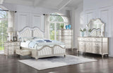 Evangeline Queen Storage Bed with LED Headboard Silver Oak and Ivory from Coaster - Luna Furniture