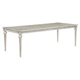 Evangeline Rectangular Dining Table with Extension Leaf Silver from Coaster - Luna Furniture