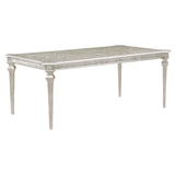 Evangeline Rectangular Dining Table with Extension Leaf Silver from Coaster - Luna Furniture