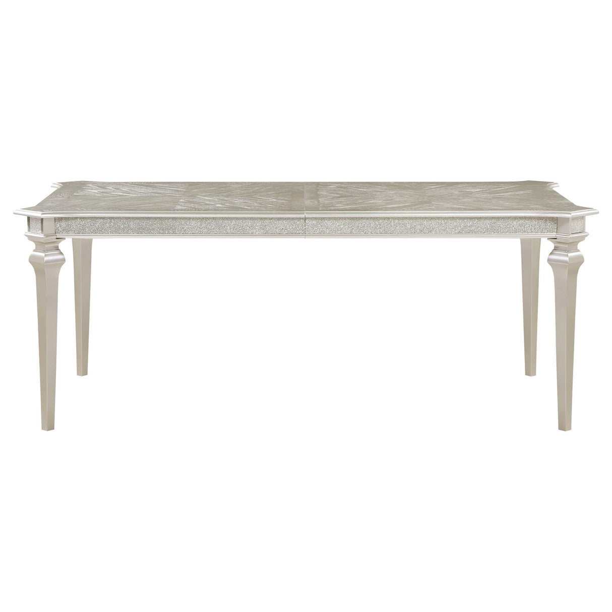 Evangeline Rectangular Dining Table with Extension Leaf Silver from Coaster - Luna Furniture