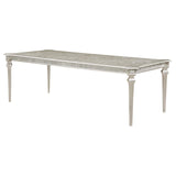 Evangeline Rectangular Dining Table with Extension Leaf Silver from Coaster - Luna Furniture