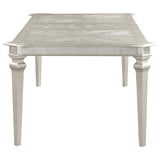 Evangeline Rectangular Dining Table with Extension Leaf Silver from Coaster - Luna Furniture