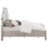 Evangeline Tufted Upholstered Platform Queen Bed Ivory and Silver Oak - 223391Q - Luna Furniture