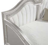 Evangeline Upholstered Twin Daybed with Faux Diamond Trim Silver and Ivory - 360121 - Luna Furniture