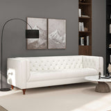 Evelyn Mid Century Modern Beige Boucle Luxury Chesterfield Sofa - AFC00193 - Luna Furniture