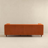 Evelyn Mid Century Modern Burnt Orange Velvet  Luxury Chesterfield Sofa - AFC00330 - Luna Furniture