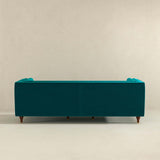 Evelyn Mid Century Modern Teal Velvet  Luxury Chesterfield Sofa - AFC00333 - Luna Furniture