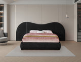 Everest Linen Textured Fabric Queen Bed (3 Boxes) Black from Meridian - Luna Furniture