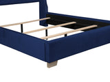 Franco Blue Velvet King Upholstered Bed