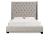 Melody Gray Queen Upholstered Bed