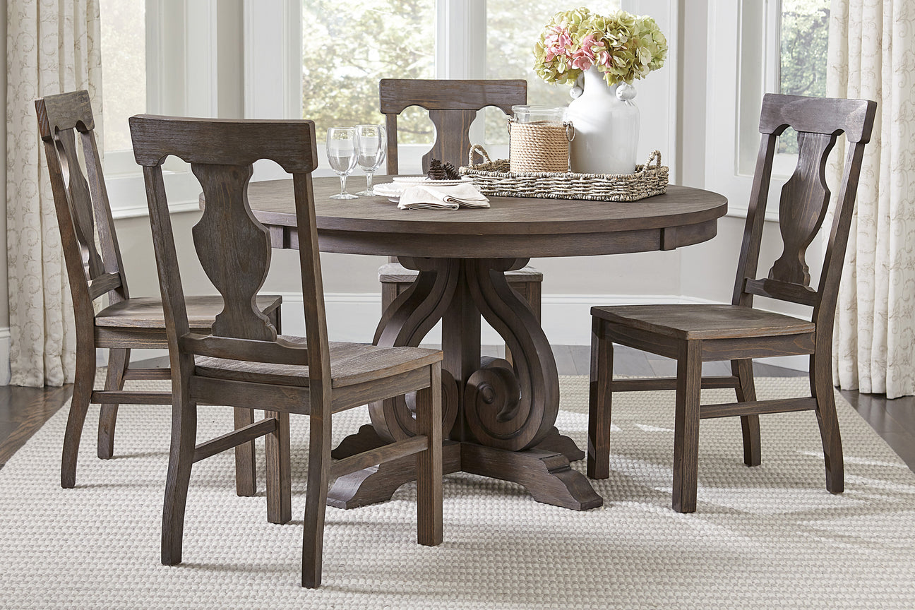 Toulon Dark Oak Round Dining Set from Homelegance - Luna Furniture