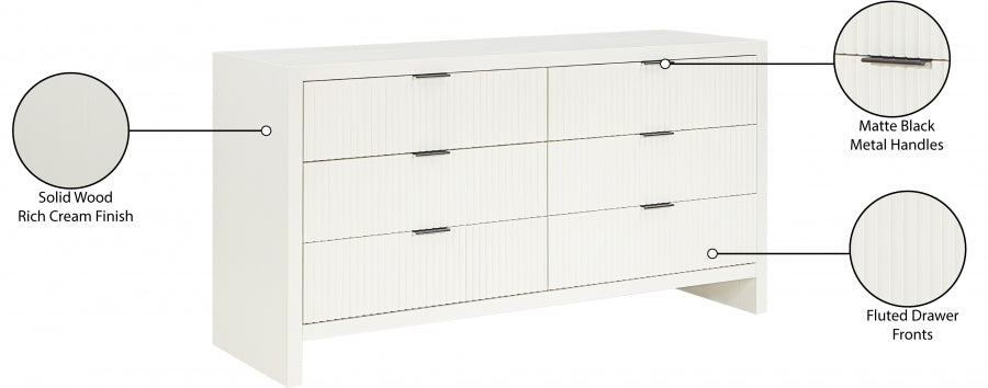 Fairfax Dresser Cream from Meridian - Luna Furniture