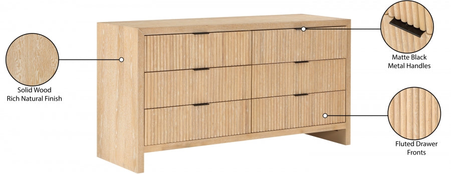 Fairfax Dresser Natural from Meridian - Luna Furniture