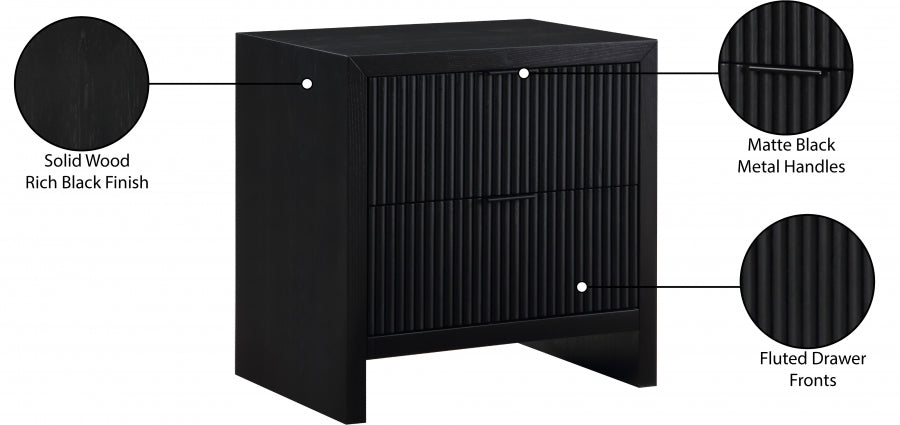 Fairfax Nightstand Black from Meridian - Luna Furniture