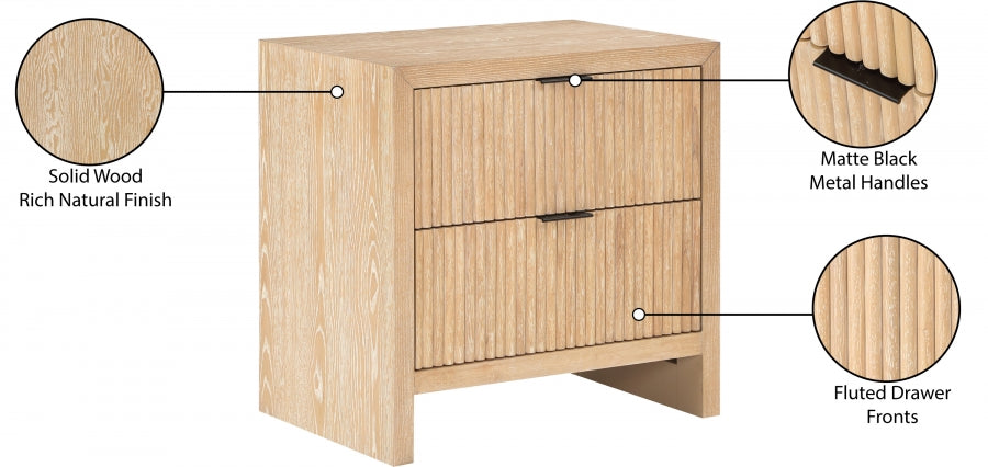 Fairfax Nightstand Natural from Meridian - Luna Furniture