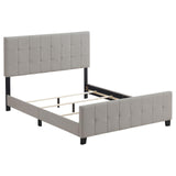 Fairfield Eastern King Upholstered Panel Bed Beige from Coaster - Luna Furniture