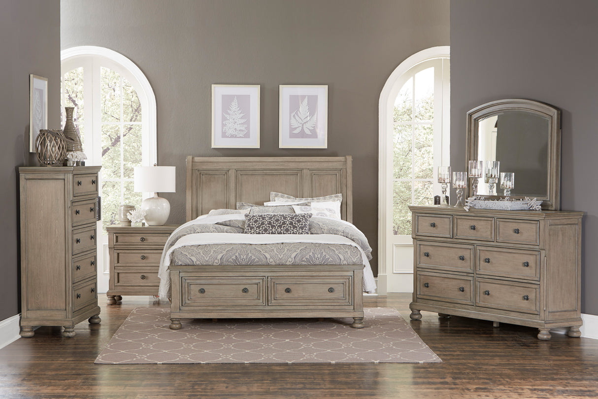 Bethel Wire Brushed Gray Chest - Luna Furniture