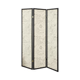 Felice 3-panel French Script Print Folding Screen Espresso - 900074 - Luna Furniture