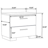 Felicity Panel Bedroom Set Glossy White - 203501KE-S5 - Luna Furniture