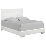 Felicity Panel Bedroom Set Glossy White - 203501KE-S5 - Luna Furniture