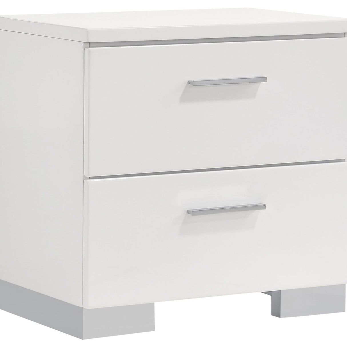 Felicity Panel Bedroom Set Glossy White - 203501Q-S5 - Luna Furniture