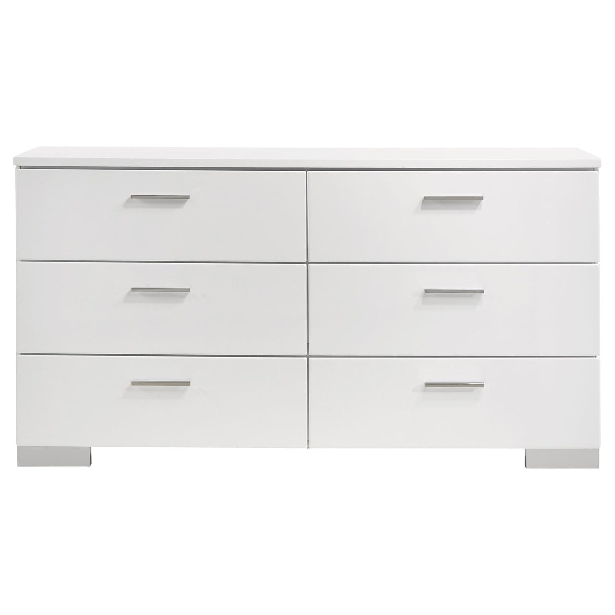 Felicity Panel Bedroom Set Glossy White - 203501Q-S5 - Luna Furniture