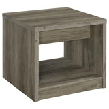 Felix 1-drawer Square Engineered Wood End Table Grey Driftwood - 707727 - Luna Furniture