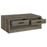 Felix 2-drawer Rectangular Engineered Wood Coffee Table Grey Driftwood - 707728 - Luna Furniture