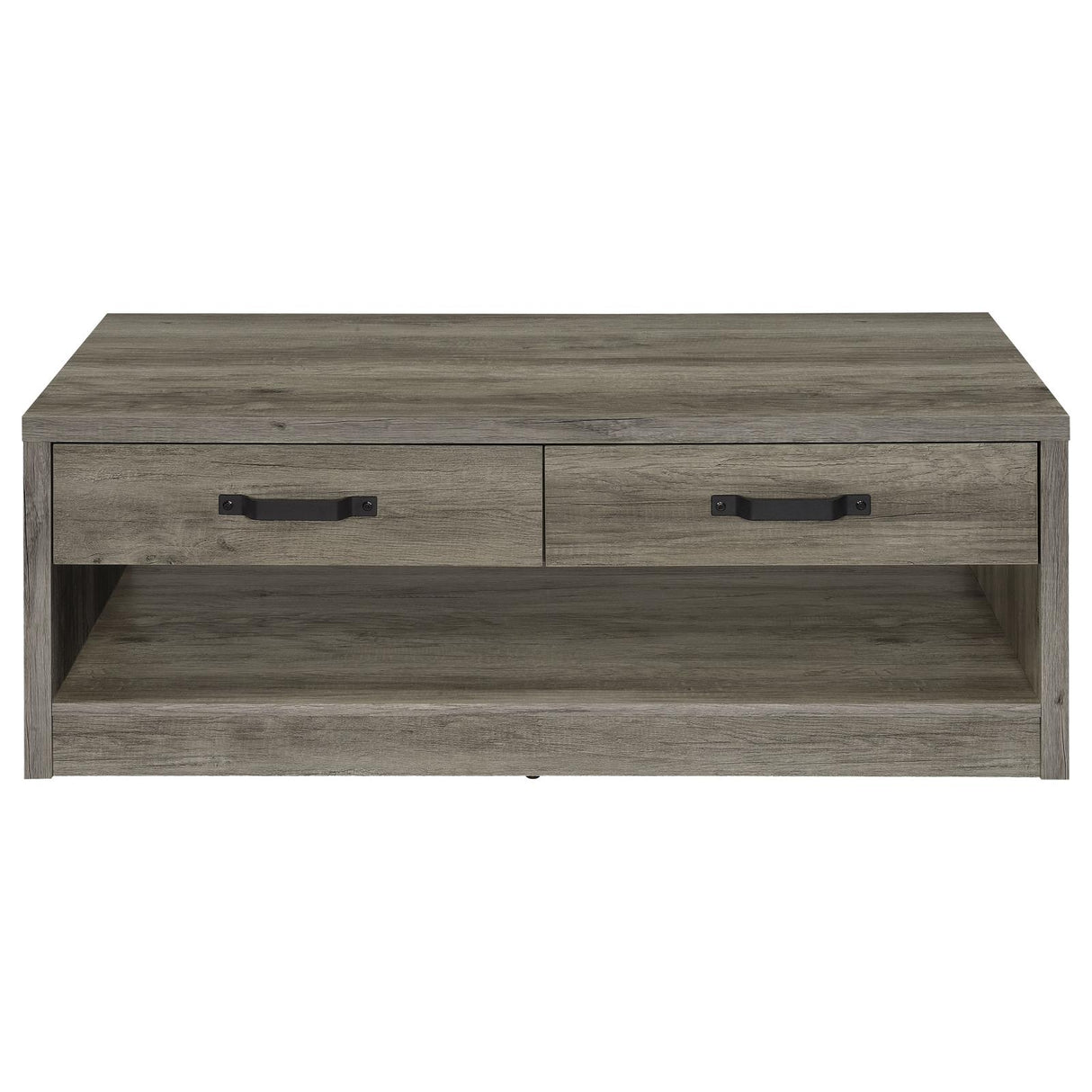 Felix 2-drawer Rectangular Engineered Wood Coffee Table Grey Driftwood - 707728 - Luna Furniture