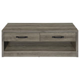 Felix 2-drawer Rectangular Engineered Wood Coffee Table Grey Driftwood - 707728 - Luna Furniture