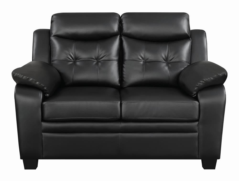 Finley Tufted Upholstered Loveseat Black - 506552 - Luna Furniture