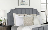 Fiona Upholstered Panel Bed Light Gray from Coaster - Luna Furniture