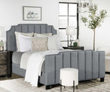 Fiona Upholstered Panel Bed Light Gray from Coaster - Luna Furniture