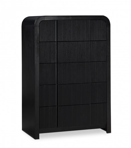 Fluted Chest Black from Meridian - Luna Furniture